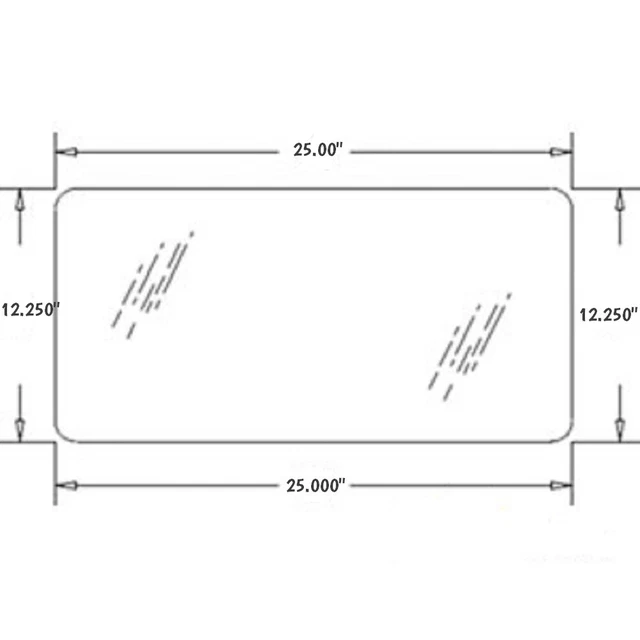 Fits John Deere Parts LOWER REAR WINDOW R201481 6603,6403, 6140D, 6130D, 6125D,