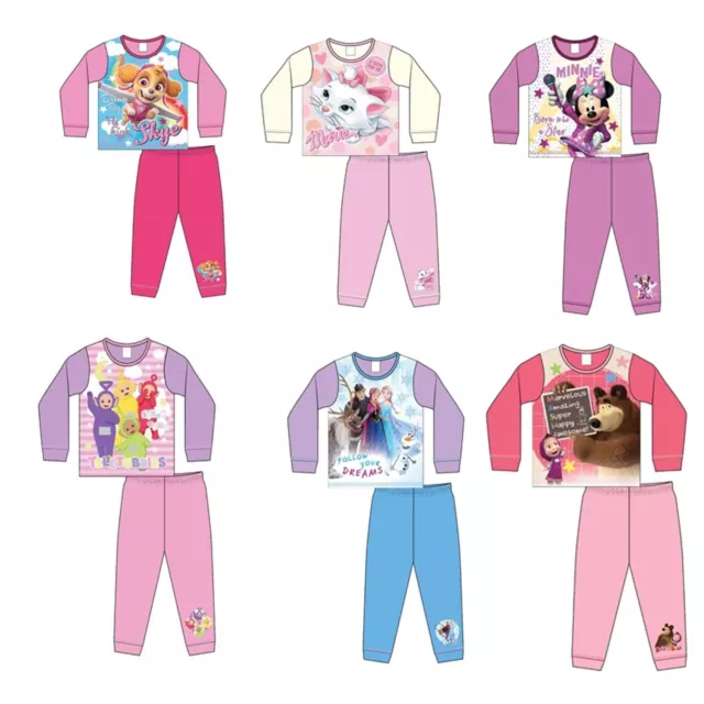 Girls Minnie Mouse Bing Paw Patrol Frozen Masha Pyjamas Age 1 to 5 Years