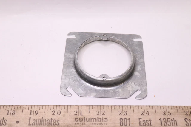 (6-Pk) Raco Square 1-Device Mud Ring Cover Steel 5/8" Raised  x 4" 8768