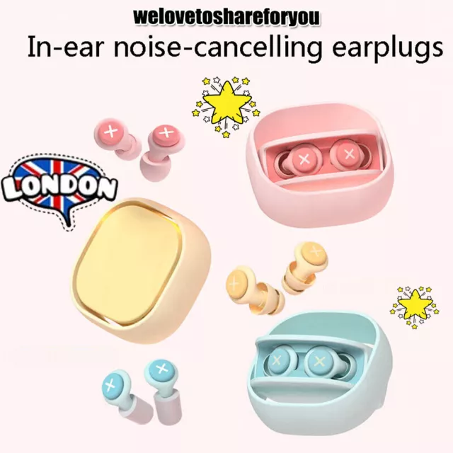 Silicone Ear Plugs Sleep Sound Insulation Noise Reduction Filter Earplug UK