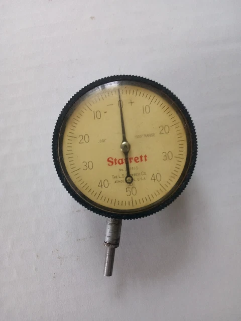 Vintage L.S. Starrett 25-141-S Dial Indicator .001”-.500" Range