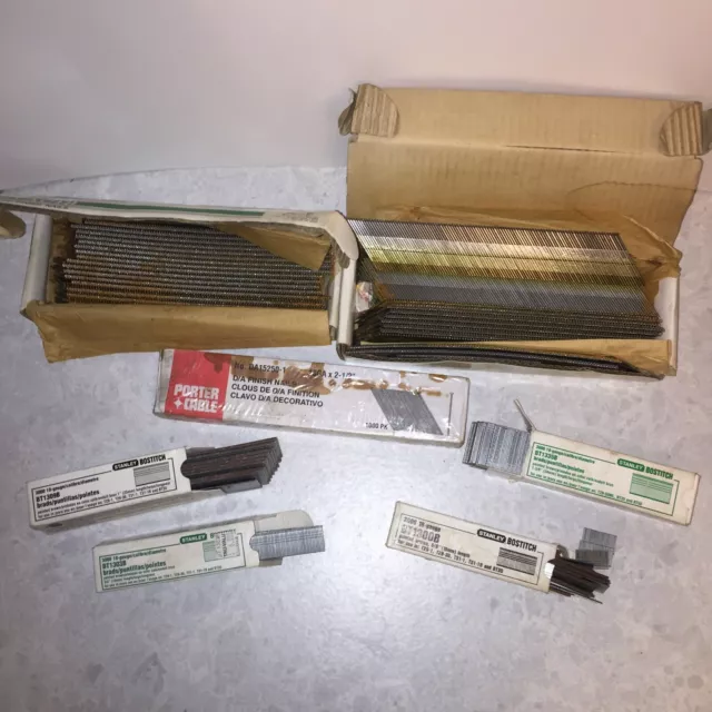 Hitachi, Bostitch, Porter Cable, Finish Galvanized Brad Nails Assortment Lot