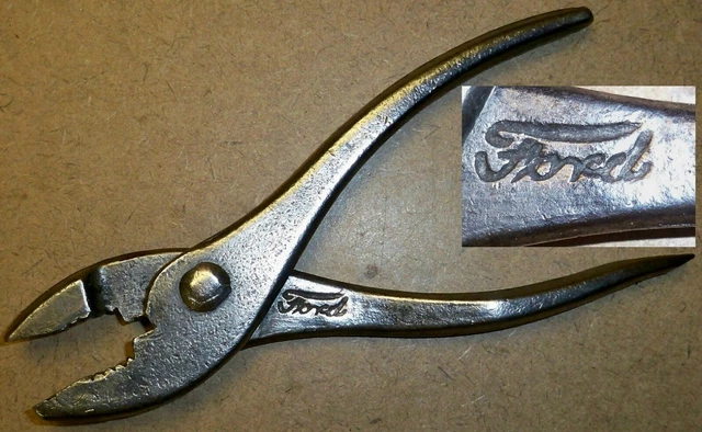 Vintage FORD Script Pliers w/ Screwdriver End for Model T/A or Tractor/ Herbrand