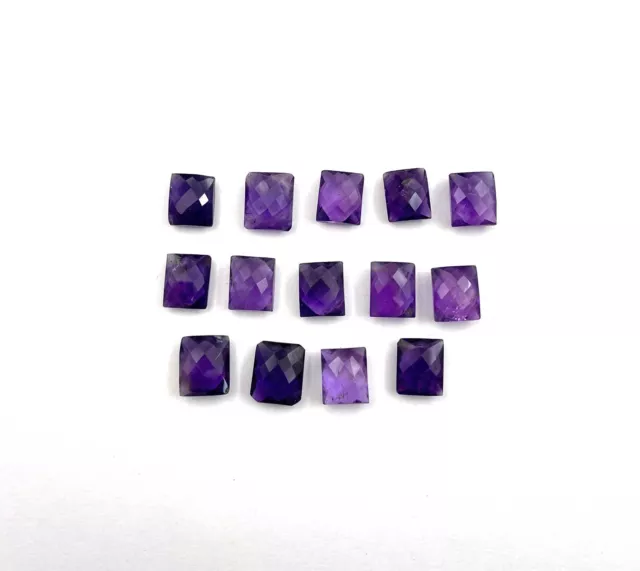 Natural Amethyst Cushion Briolette Cut Gemstone Lot 14 Pcs 9 11-10 12 MM 70 CT