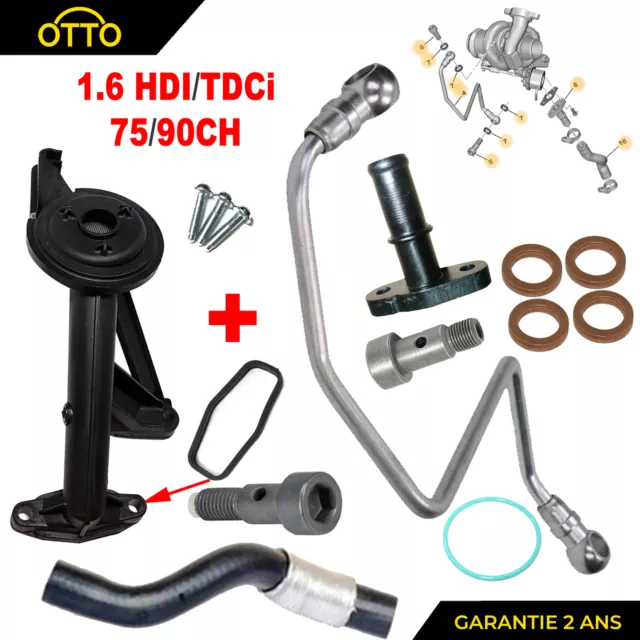 Kit montage de turbo crepine pour 207 307 308 C3 C4 JUMPY 1.6 HDI 75 90 037969