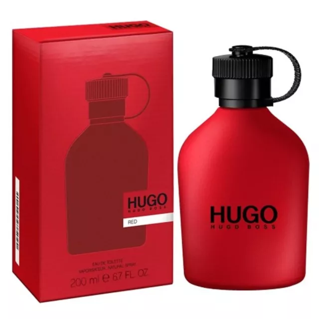 HUGO BOSS Red  6.7 oz / 200 ml EAU DE TOILETTE SPRAY MEN NIB SEALED