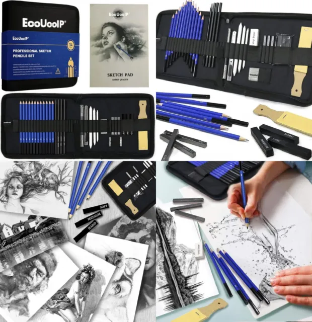WRKEY Kit Disegno Completo 96 pezzi - Principianti o Professionisti,  Astuccio da 72 matite colorate, 12 Matite da disegno e Accessori, Ideali  per Artisti, Adulti e Bambini : : Cancelleria e prodotti per  ufficio
