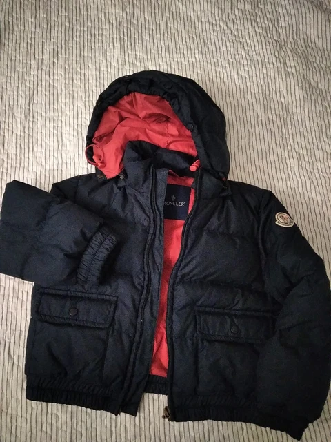 Moncler giubbino piumino bambino blu tg6  116cm