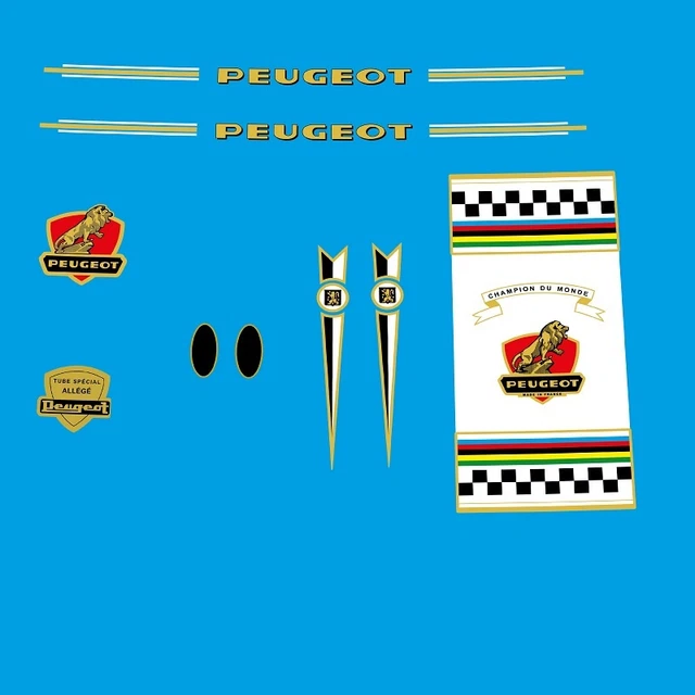 PEUGEOT BICYCLE CADRE Stickers - decals - N.11 EUR 41,12 - FR