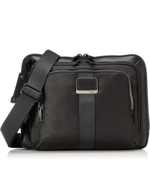 NEW! Tumi Alpha Bravo Jackson Crossbody Nylon Black Men Shoulder Travel Bag NWT