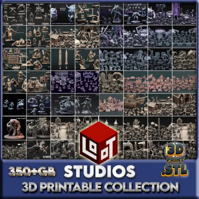 PACKS 350+GB LOOT STUDIOS. Archivos Digitales STL 3D impresion