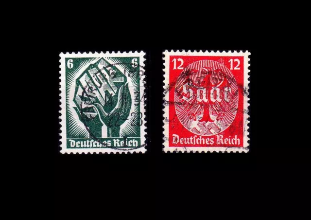 Deutsches Reich Mi. Nr. 544 - 545 Saarabstimmung 1934 Gestempelt