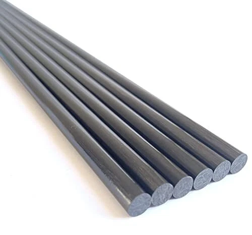 6Pcs 5mm Carbon Fiber Rods 5x420mmSolid Carbon Fiber Tubepultrusion2/3/4/5/6/...