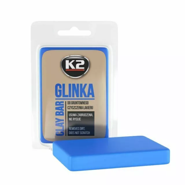 K2 Clay Bar Car Cleaning Pro Detailing Re-usable Contamination Dirt Remover 60g