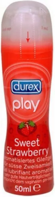 Durex Play Gel Lubricante sexual fresa dulce 50 ml base agua,vaginal,oral,anal