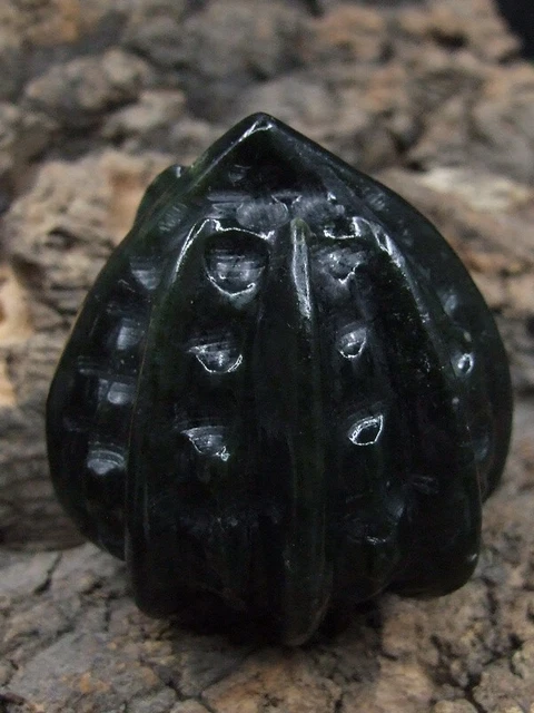 100g Antique Chinese Nephrite Celadon-HETIAN-old JADE Statue walnut QING DY
