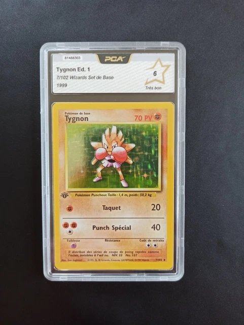 Carte Pokémon Tygnon 7/102 Holo Edition 1 - Set de Base - FR - PCA 6