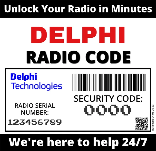 RADIO DELPHI CODE Chrysler Uconnect Renault Volvo Unlock Decode Dodge