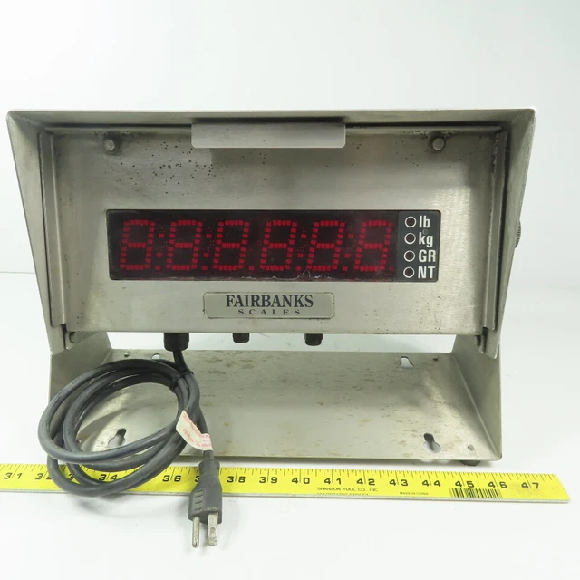 Fairbanks Model RMT 1601 Digital Scale Display Readout Head Stainless Steel 120V