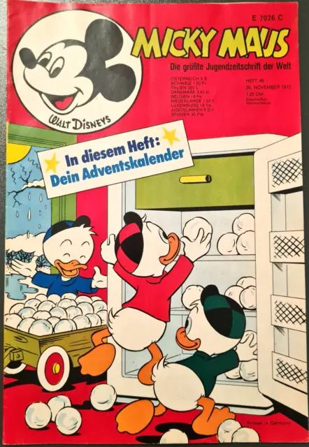 Micky Maus Comic Heft Nr.48 mit SB+GS 1972 TOP Z 1 (263