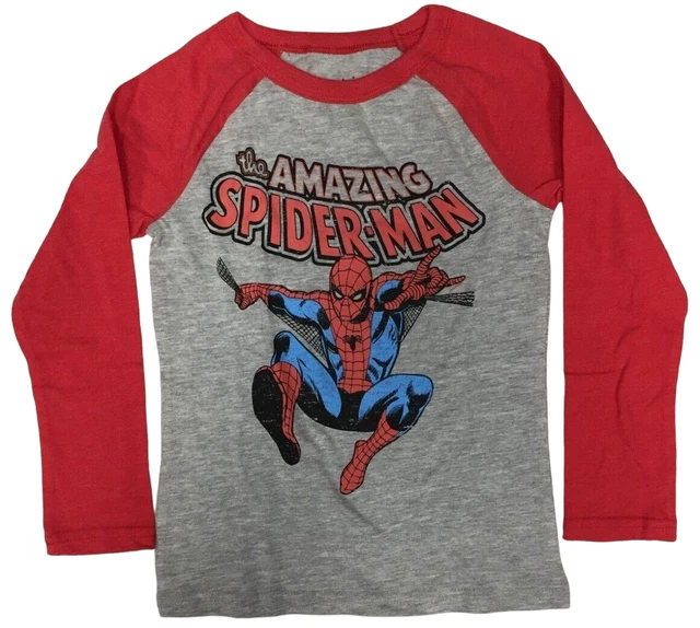 The Amazing Spider-Man Marvel Long Sleeve Boy's Graphic T-Shirt Choose Size