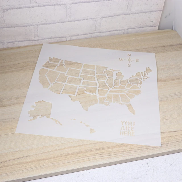 WALL PAINT STENCIL United States - Wall Paint Stencil United States Map DIY Stencils.webp