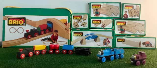 Vintage Brio Wooden Train Set 1993 Original Packaging *BONUS* Thomas and Friend