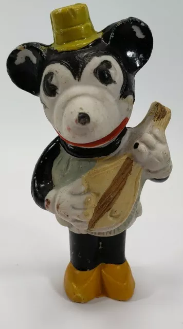 VINTAGE Minnie Mouse with Mandolin Borgfeldt Bisque VERY RARE - Circa 1930's