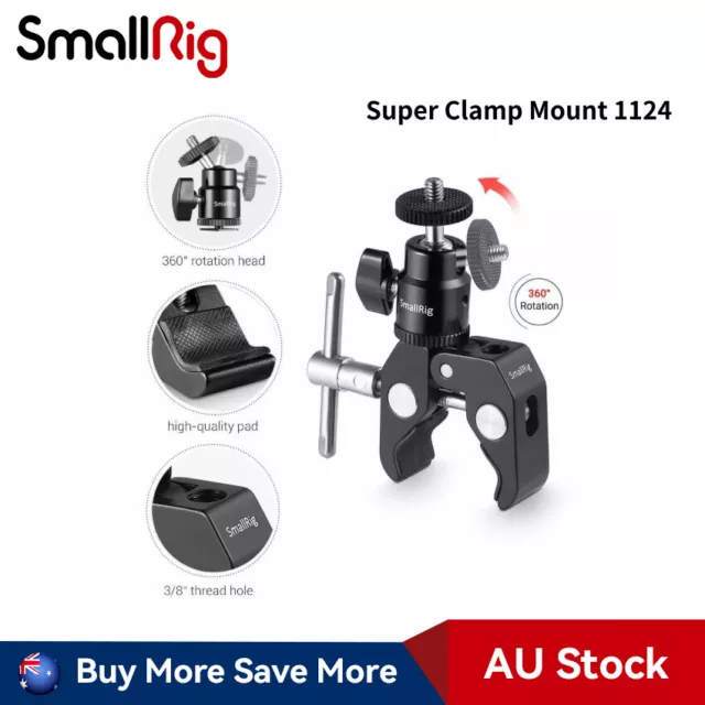 Smallrig Clamp Mount Ball Head Shoe Mount Magic Arm for Camera Monitor 1124
