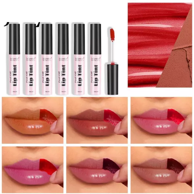Peel-Off farbiger Lippenfleck glänzend matt Oberfläche Antihaftbeschichtet Lippenfleck Make-up 1 Stück