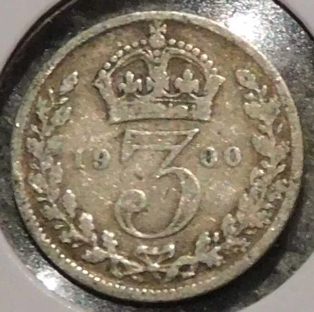 British Silver Threepence - 1900 - Queen Victoria