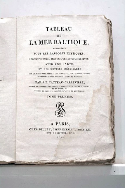 LIVRE ANCIEN RARE Edition Originale CatteauCalleville Tableau Mer