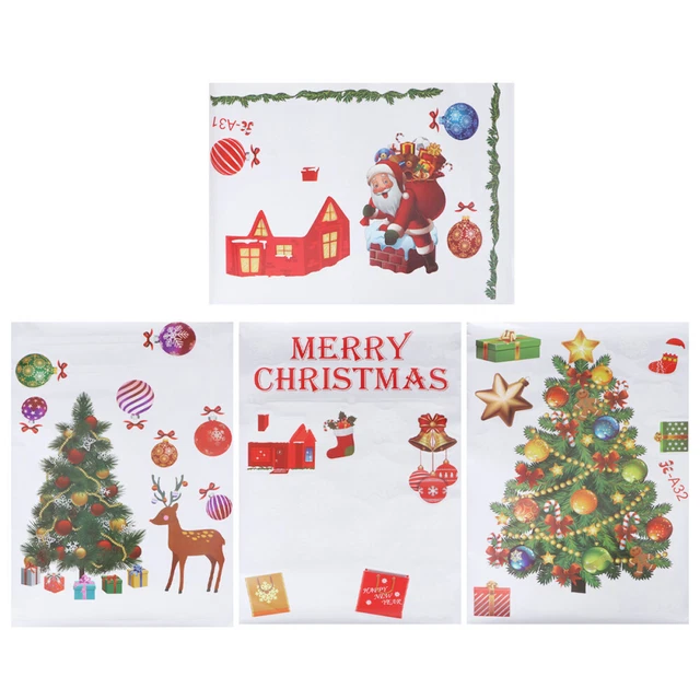 PVC Weihnachten Getönte Fensteraufkleber Statischer Glasaufkleber Keine Spur