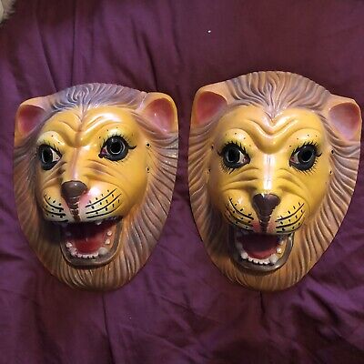 vintage antique theater / halloween lion mask Cosplay  Rare