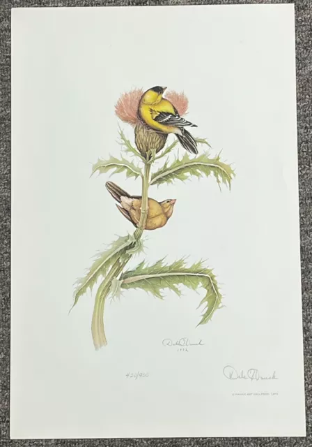 Dale Hauck "Yellow Finches" Limited Edition Lithograph - Hand Signed & Numbered