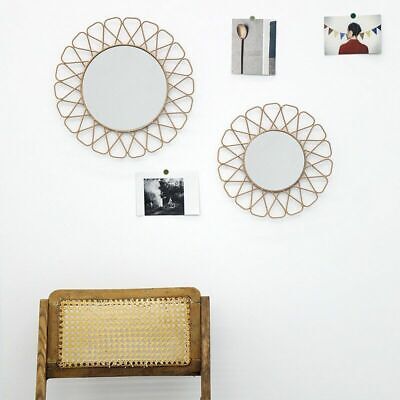 Oval Mirror Home Decoration Glass Metal Wall Decors House Accessories Modern New