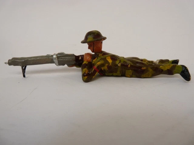 Figurine Soldat WW2 - Tireur Fusil Debout, Marque Guibert, 55 Mm