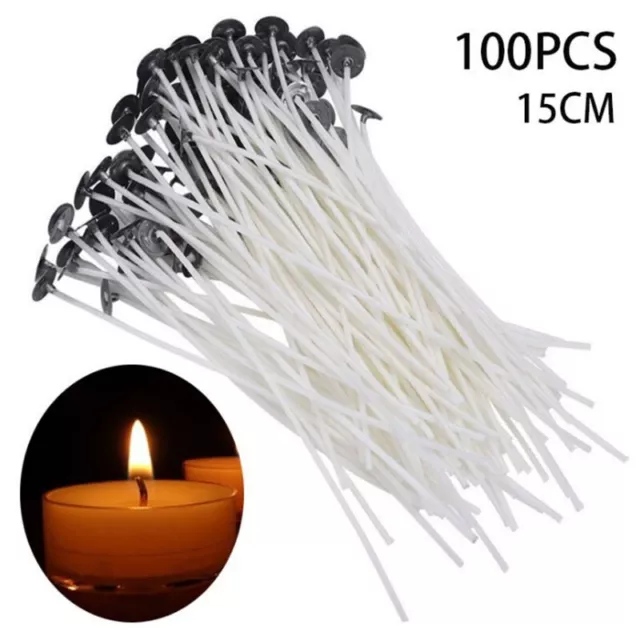 100*Vela de algodón de calidad mecha sin humo vela de algodón Wi_Uk