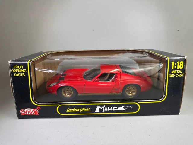 Lamborghini Miura Bleue échelle 1/18 - Anson - Sans Boîte - Occasion