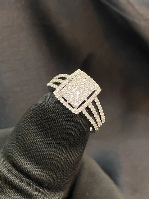 1.75 TCW Round Brilliant Cut Natural Diamonds Bridal Engagement Ring In 14K Gold