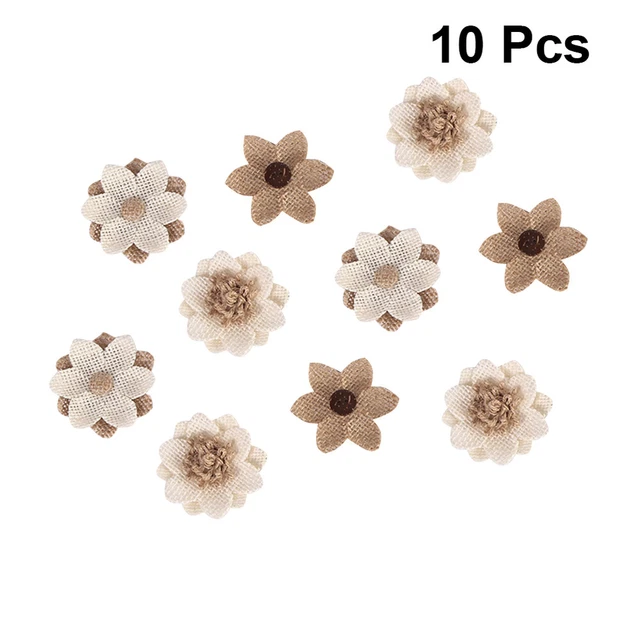 10 piezas sacos adornos sacos decorativos artesanía de flores para