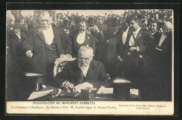 CPA Bordeaux, Inauguration of the Gambetta Monument, Le President, Au Bassin à Float