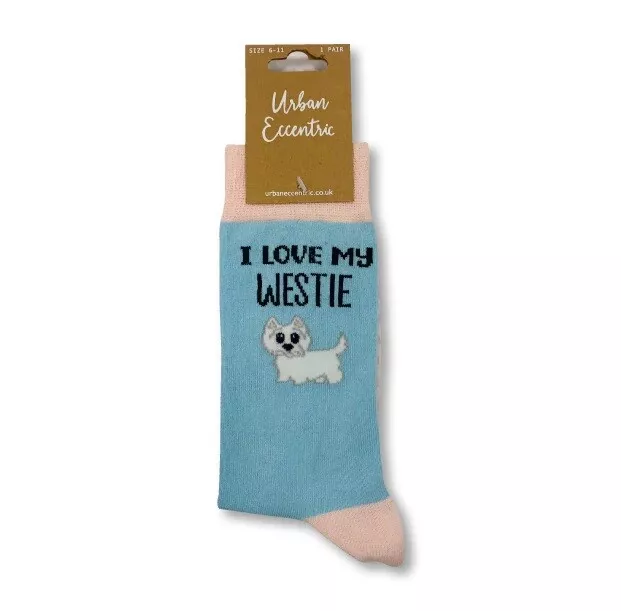 I Love My Westie Cotton Rich Socks Uni-Sex Novelty Unisex Dog Socks Terrier