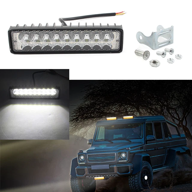 Lampada nebbia da lavoro LED 6 pollici punto alluvione guida doppio colore bianco e ambra