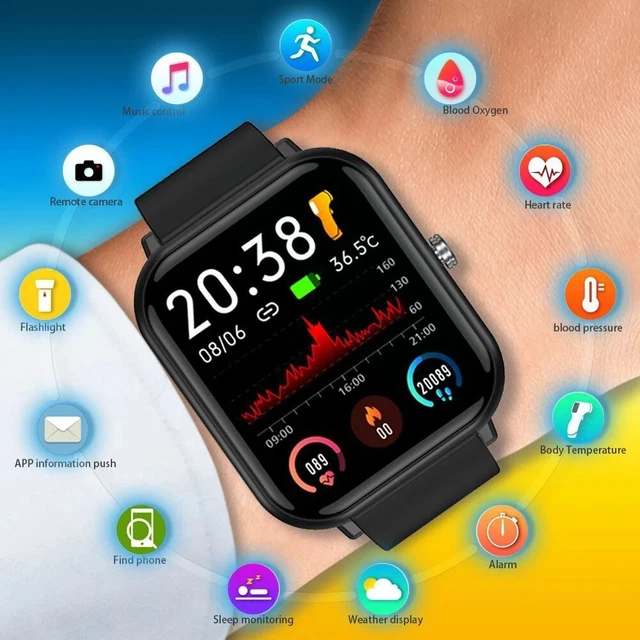 UK Best Smart Watch Women Men Q9 Pro Fitness Clock Blood Pressure1.7 Full watcH~