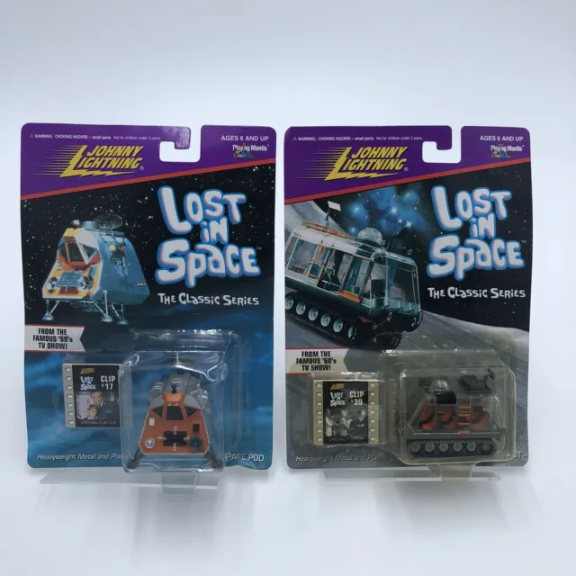 Lot (2) Johnny Lightning LOST IN SPACE Diecast The Chariot & Space Pod