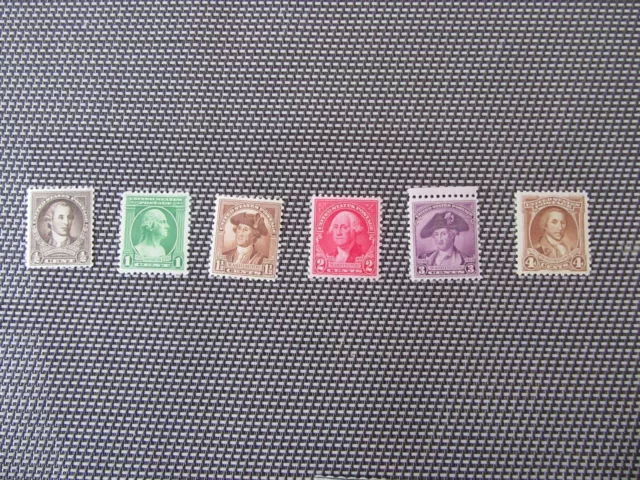 Momen: Us Stamps # 704-709 + 712 Mint Og Nh Us071