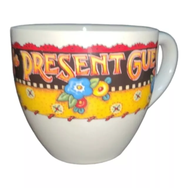 Vintage Mary Engelbreit tea cup coffee mug Make Welcome the Present Guest ~Homer 3