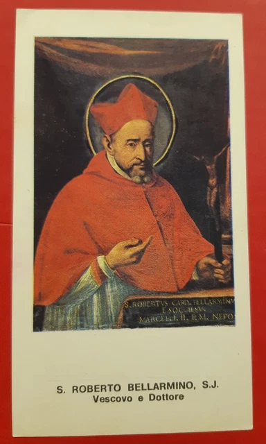 Santino San Roberto Vescovo Holy Card Patrono e Protettore dei Catechisti