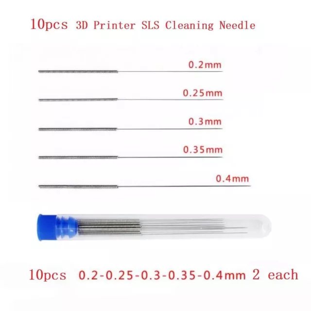 Brand New Cleaning Needle 0.2/0.25/0.3/0.35/0.4mm Clean Clogged Nozzles